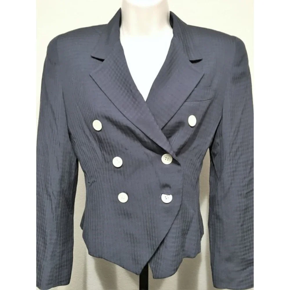 Christian Dior Authentic Size 6 Petite Vintage Navy Jacket
